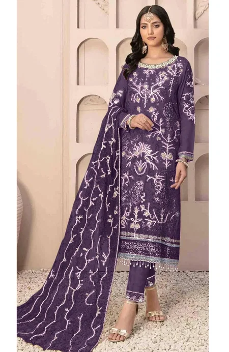 Bilqis B 247 A To D Chiffon Embroidery Surat Pakistani Salwar Suits Wholesale Market